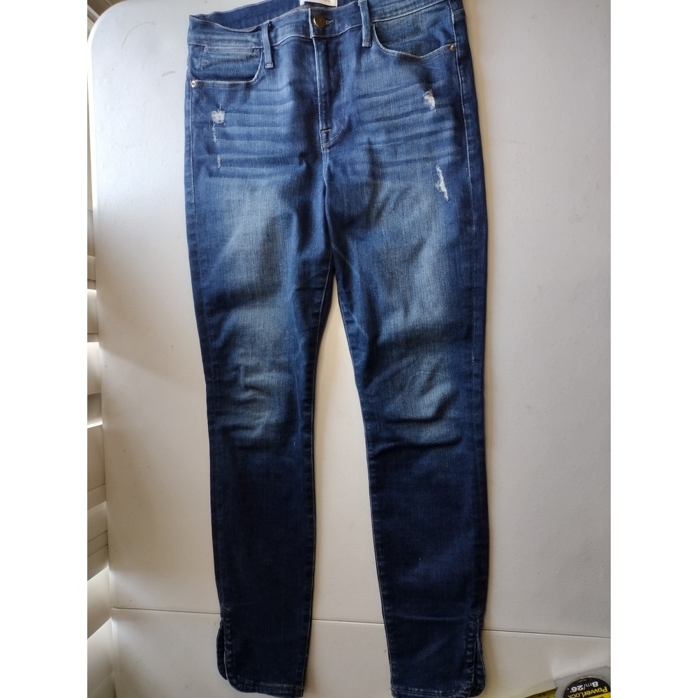 FRAME Le‎ High Skinny Jeans Distressed Medium Wash Women's Size 29